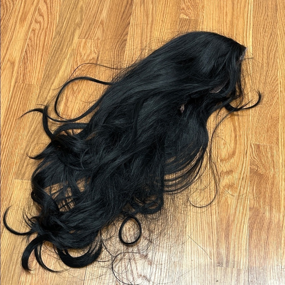 long wavy Black hair Women's wig adult adjustable one size 24” long